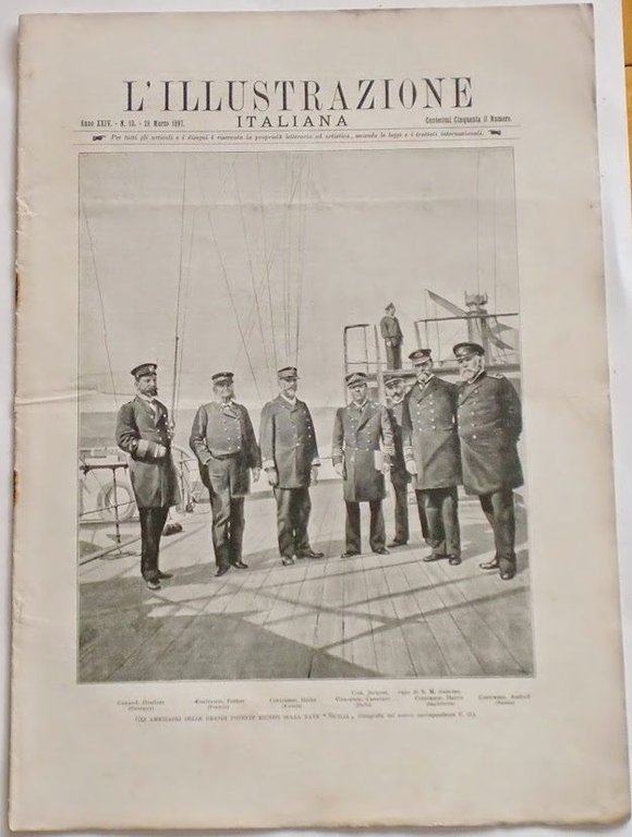 L'illustrazione Italiana - Ammiragli riuniti nave 