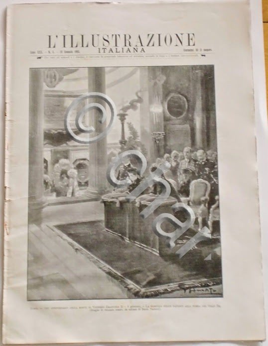 L'illustrazione Italiana - Anniversario morte Emanuele II - N° 3 …