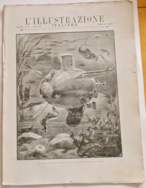 L'illustrazione Italiana - Battello lavoratore sottomarino - N° 14 - Aprile 1903
