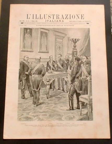 L'illustrazione Italiana - Carlo Alberto firma - N° 10 - Marzo 1898