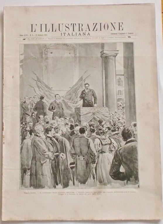 L'illustrazione Italiana - Centenario bandiera tricolore - N° 3 - Gennaio 1897