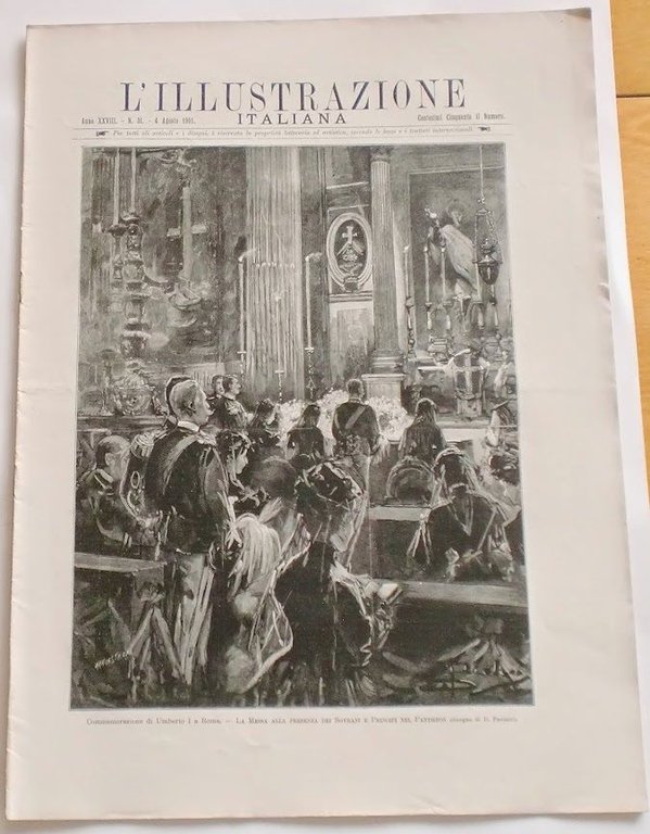 L'illustrazione Italiana - Commemorazione Umberto I a Roma - N° 31 - Agosto 1901