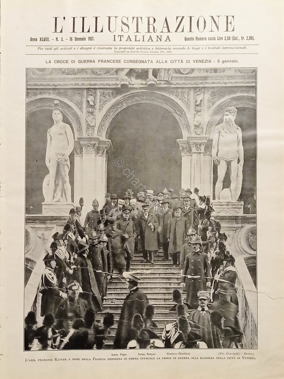 L'illustrazione Italiana - Croce di Guerra consegnata a Venezia - …