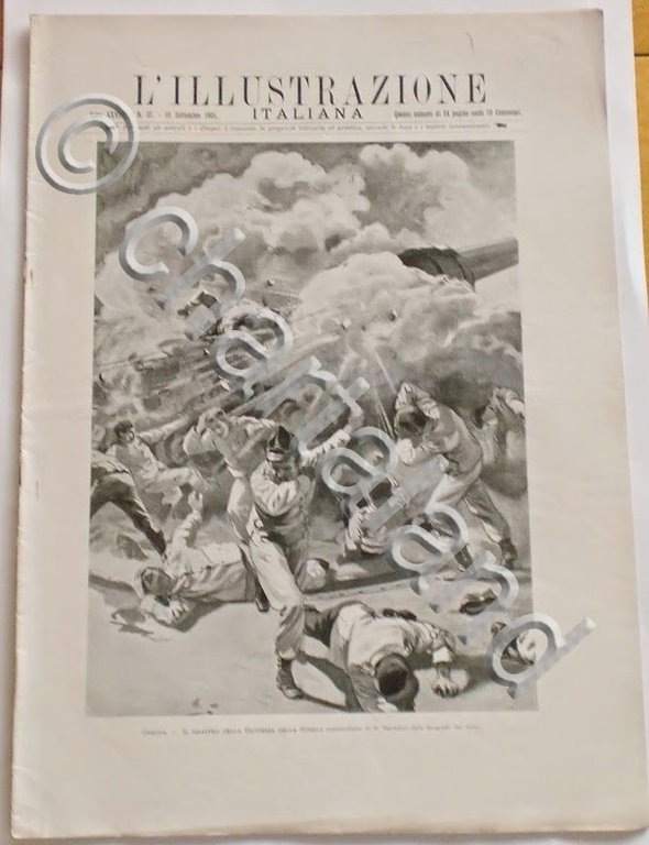 L'illustrazione Italiana - Disastro Batteria Strega - N° 37 - …