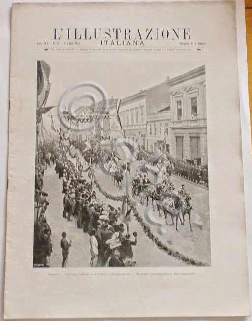 L'illustrazione Italiana - Entrata solenne Re Pietro I - N° …