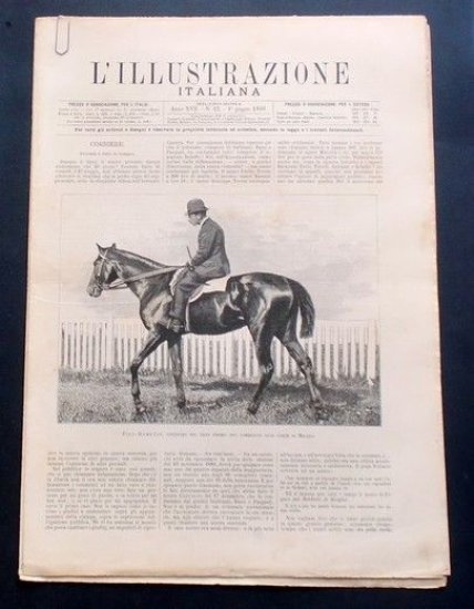 L'illustrazione Italiana - Fitz-Hampton, vincitore corse - N° 22 - Giugno 1890