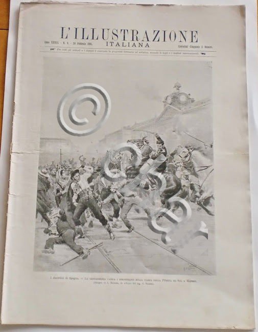 L'illustrazione Italiana - Gendarmeria Piazza Puerta De Sol-N° 8 - …