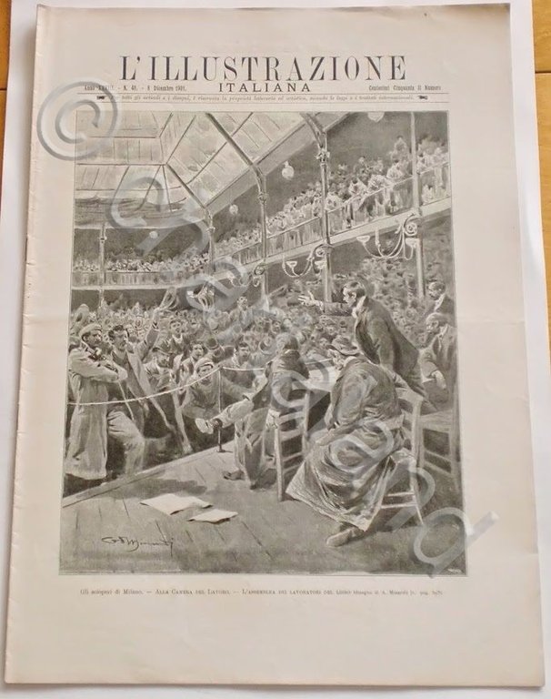 L'illustrazione Italiana - Gli scioperi di Milano - N° 49 …
