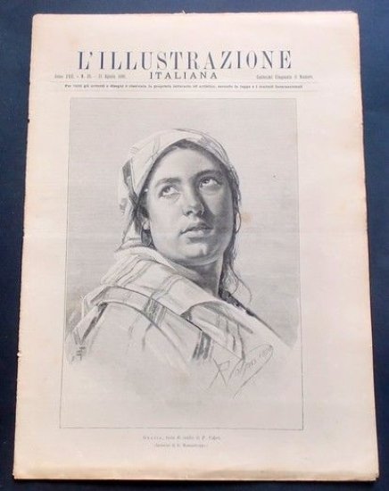 L'illustrazione Italiana - Grazia, di P. Volpes - N° 35 - Agosto 1890