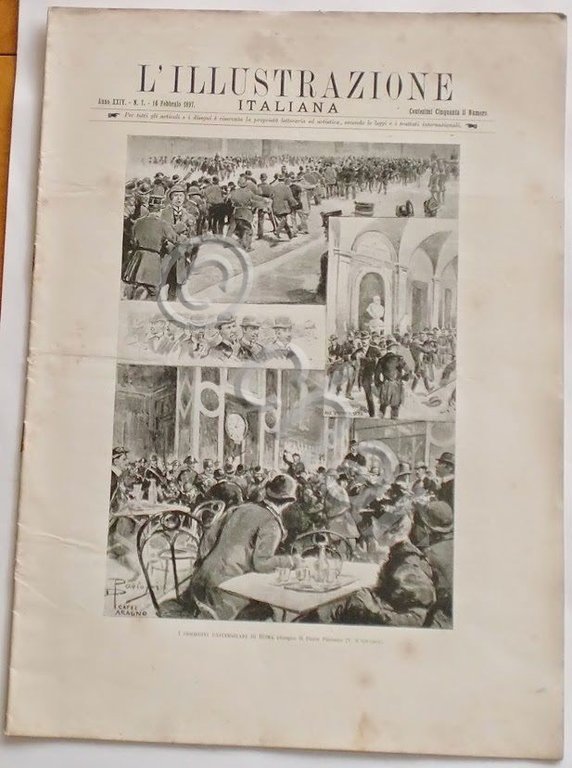 L'illustrazione Italiana - I disordini universitari Roma - N° 7 …
