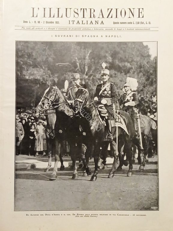 L'illustrazione Italiana - I Sovrani di Spagna a Napoli - N. 48 - 1923
