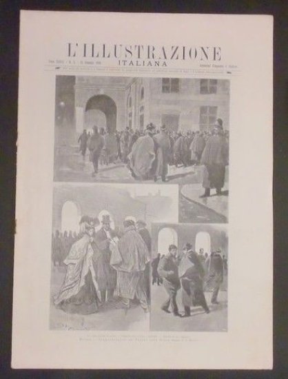 L'illustrazione Italiana - Il Bagarinaggio Scala di Milano - N° 3 - Gennaio 1900