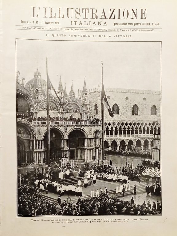 L'illustrazione Italiana - Il Quinto Anniversario della Vittoria - N. 45 - 1923