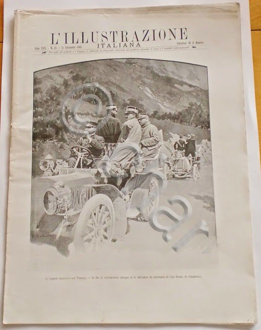 L'illustrazione Italiana - Il Re in automobile - N° 37 …