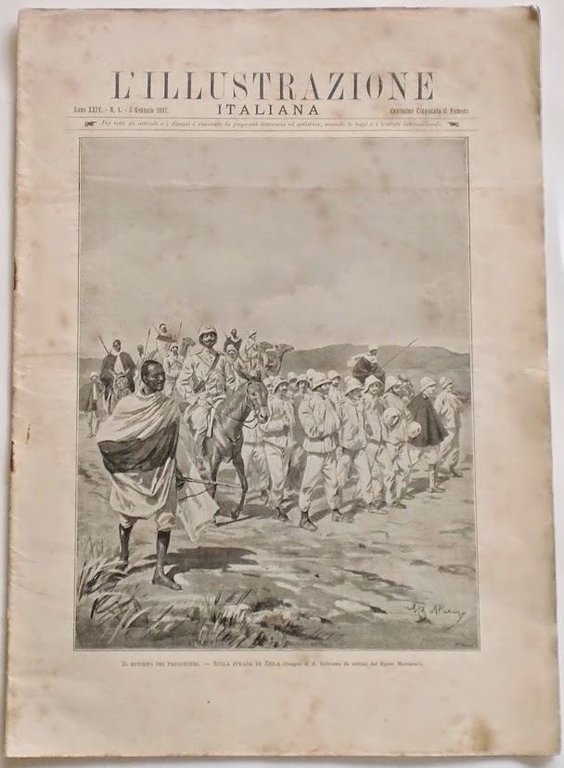 L'illustrazione Italiana - Il ritorno dei prigionieri Zeila - N°1 - Gennaio 1897