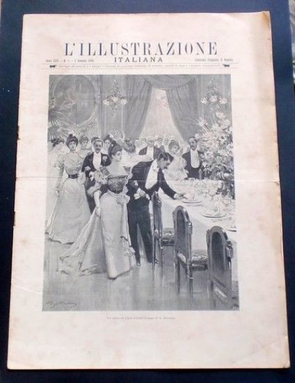 L'illustrazione Italiana - La Cena di Capo d'Anno - N° 1 - Gennaio 1898