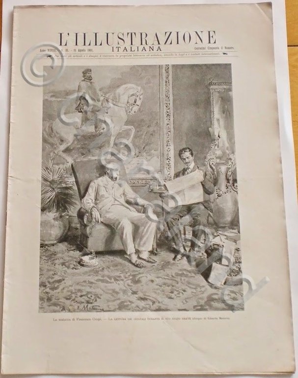 L'illustrazione Italiana - La malattia di Francesco Crispi - N° …