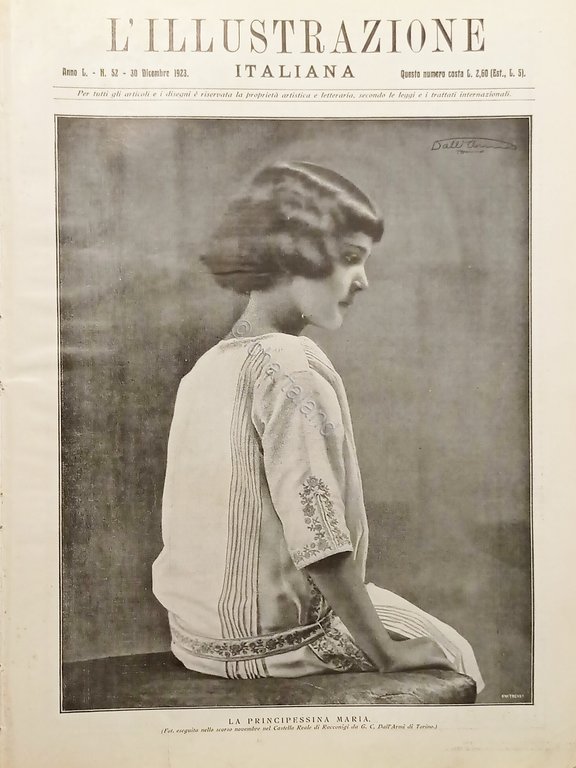 L'illustrazione Italiana - La Principessa Maria - N. 52 - 1923