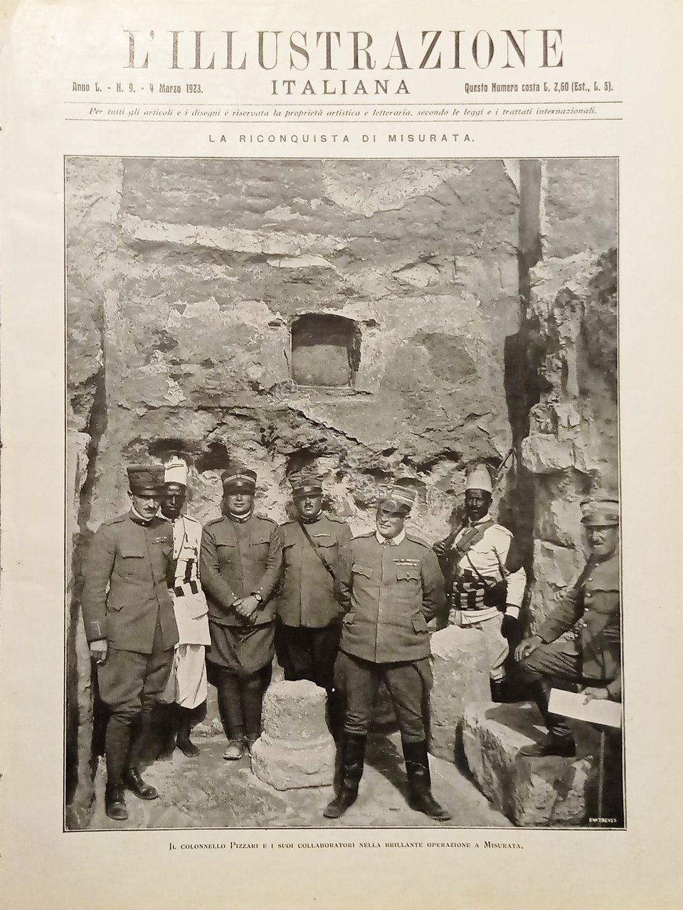 L'illustrazione Italiana - La riconquista di Misurata: Colon. Pizzari N.9 …