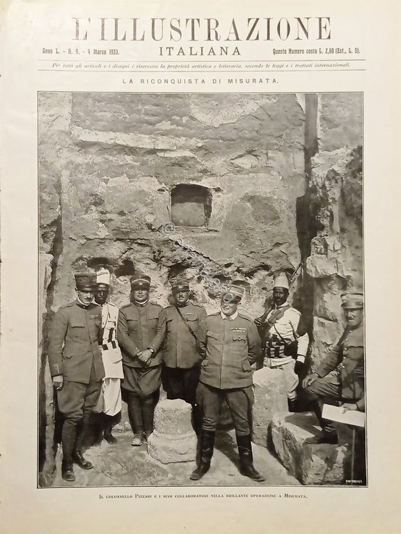 L'illustrazione Italiana - La riconquista di Misurata: Colon. Pizzari N.9 …