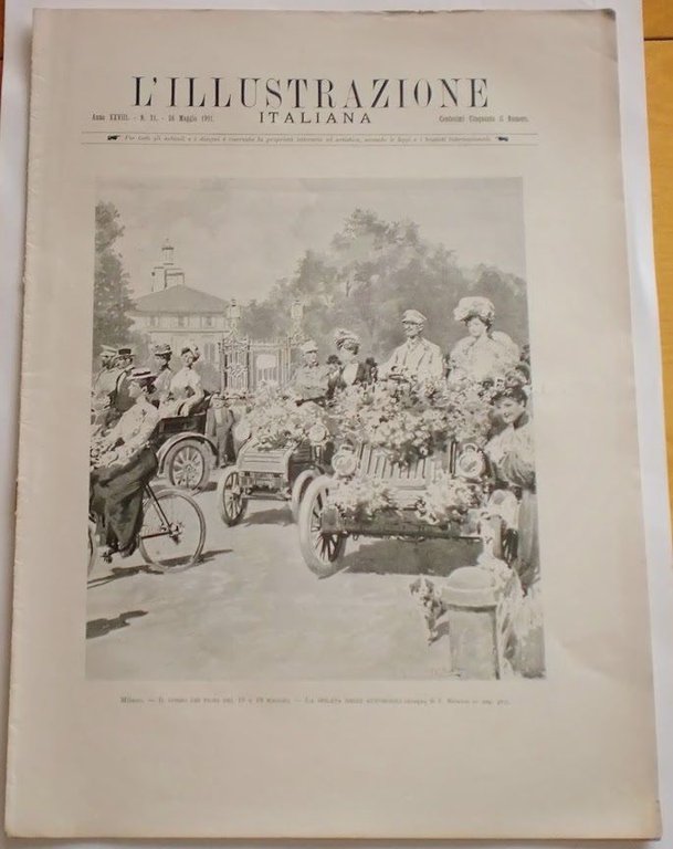 L'illustrazione Italiana - La sfilata degli automobili - N° 21 - Maggio 1901