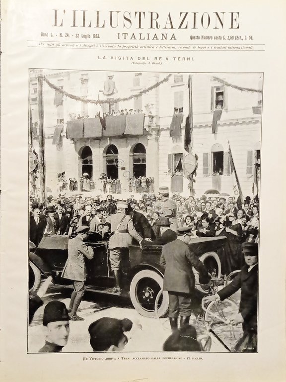 L'illustrazione Italiana - La visita del Re Vittorio a Terni - N. 29 - 1923