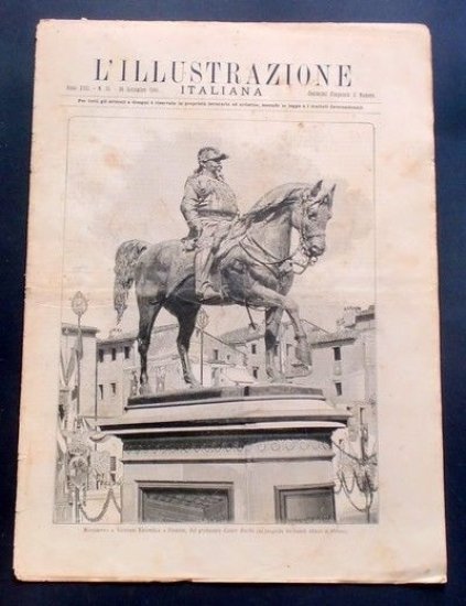 L'illustrazione Italiana - Monumento a Vittorio Emanuele - N°39 - …