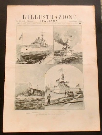 L'illustrazione Italiana - Navi da Guerra - N° 16 - Aprile 1898