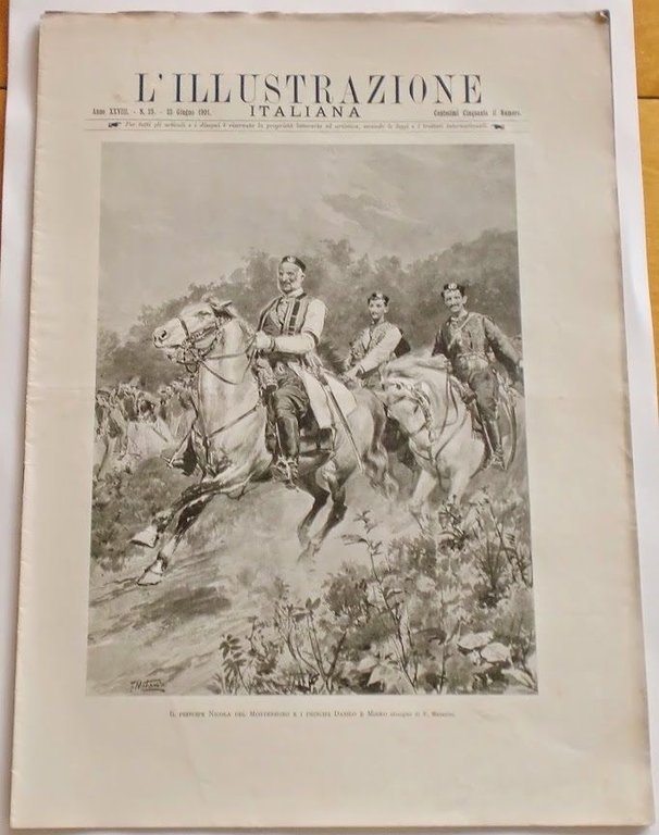 L'illustrazione Italiana - Principe Nicola del Montenegro - N° 25 - Giugno 1901