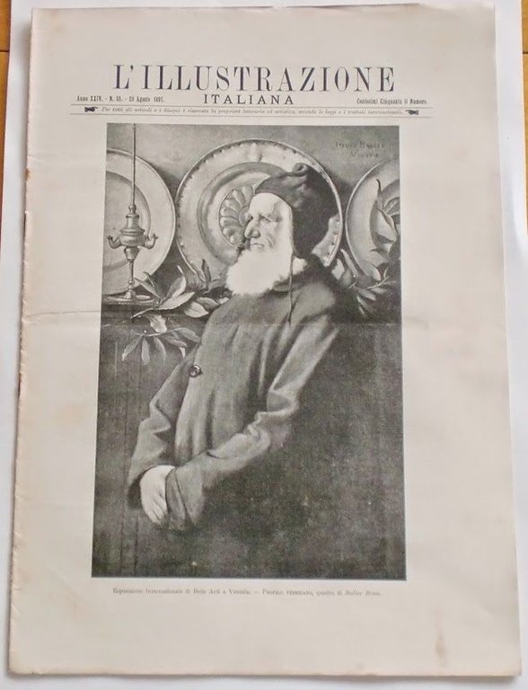 L'illustrazione Italiana - Profilo Veneziano - Belle Arti - N° 35 - Agosto 1897