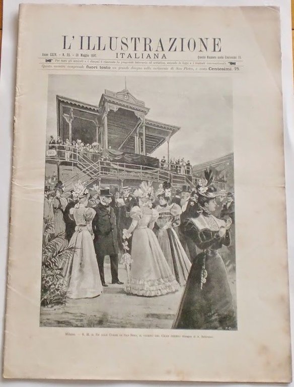 L'illustrazione Italiana - Re alle Corse di San Siro - N° 22 - Maggio 1897
