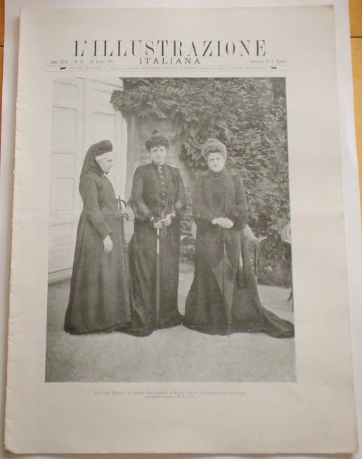 L'illustrazione Italiana - Regine Margherita e Maria Pia - N° 34 - Agosto 1902