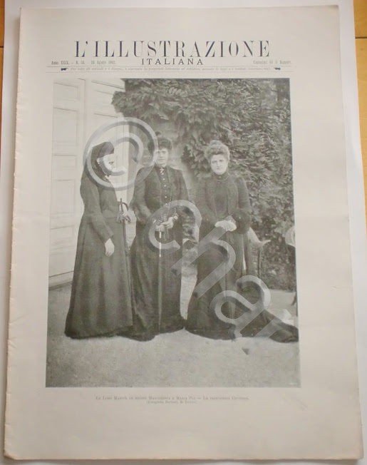 L'illustrazione Italiana - Regine Margherita e Maria Pia - N° …