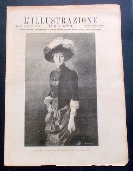 L'illustrazione Italiana - Ritratto della marchesa X - N° 17 - Aprile 1890