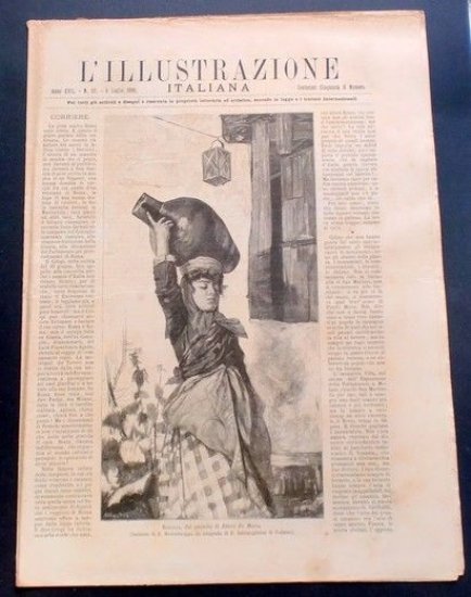 L'illustrazione Italiana - Rosalia, pastello E. De Maria - N° 27 - Luglio 1890
