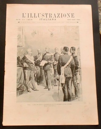 L'illustrazione Italiana - S.M. il Re riceve rappresentanza- N° 27 - Luglio 1898