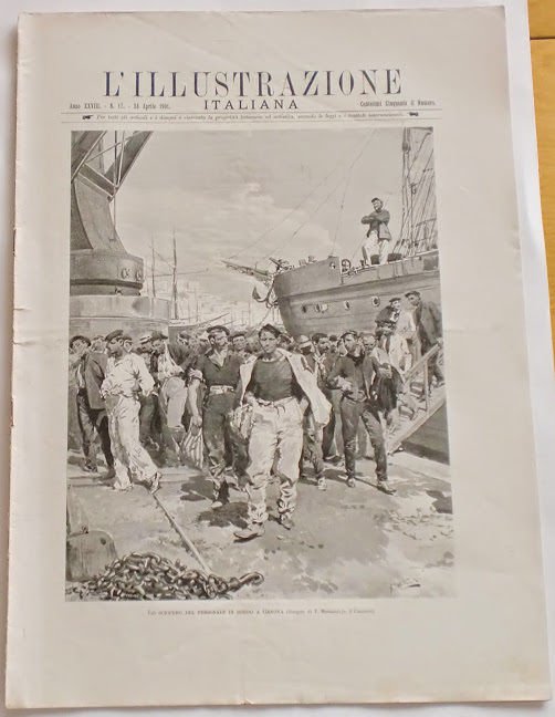 L'illustrazione Italiana - Sciopero personale di bordo Genova-N° 17 -Aprile 1901