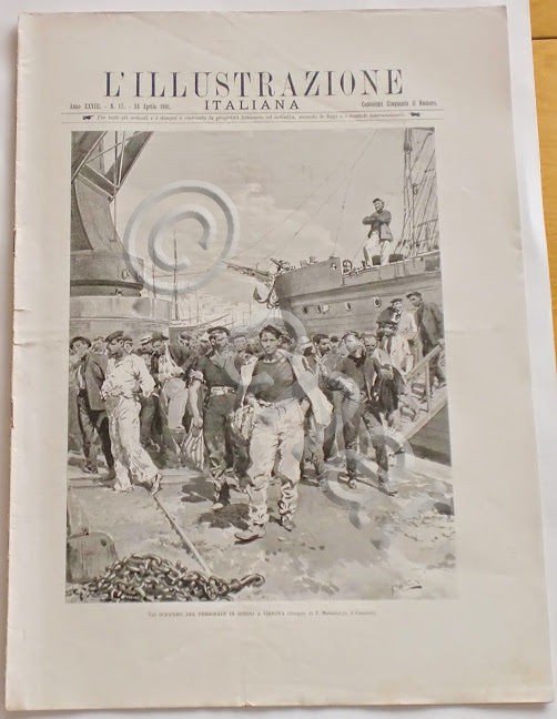 L'illustrazione Italiana - Sciopero personale di bordo Genova-N° 17 -Aprile …