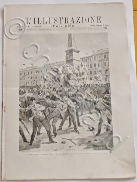 L'illustrazione Italiana - Tumulti dell'11 Ottobre Roma - N° 42 …