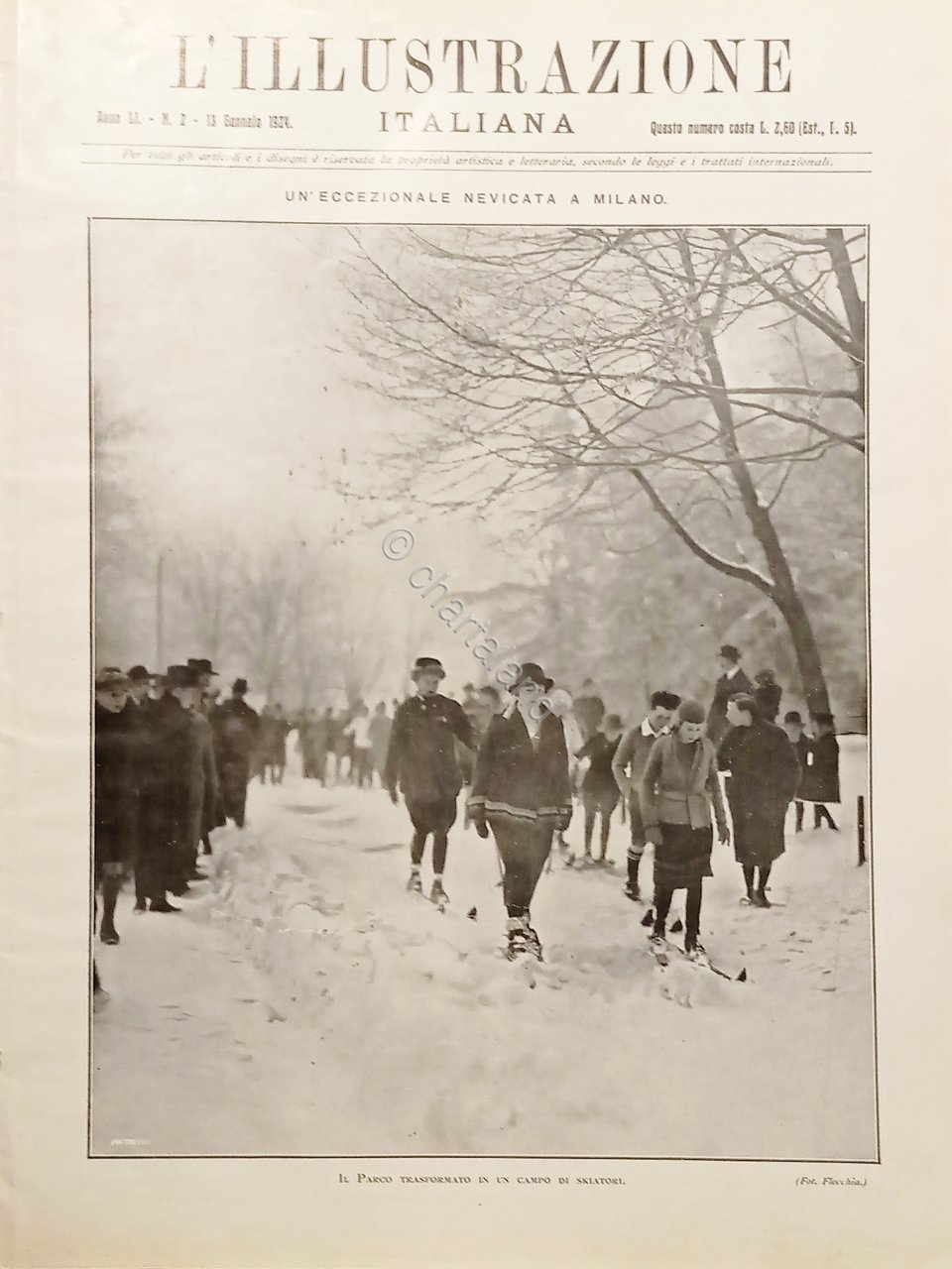 L'illustrazione Italiana - Un'eccezionale nevicata a Milano - N. 2 …