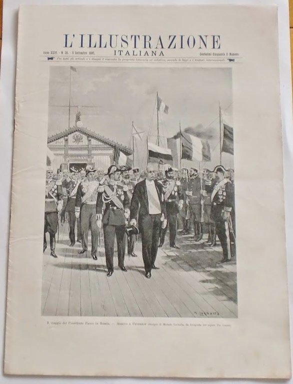 L'illustrazione Italiana - Viaggio Presidente Faure - N° 36 - Settembre 1897