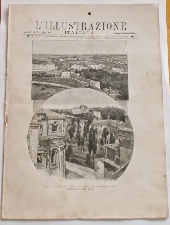 L'illustrazione Italiana - Villeggiatura del Papa - N° 32 - Agosto 1897