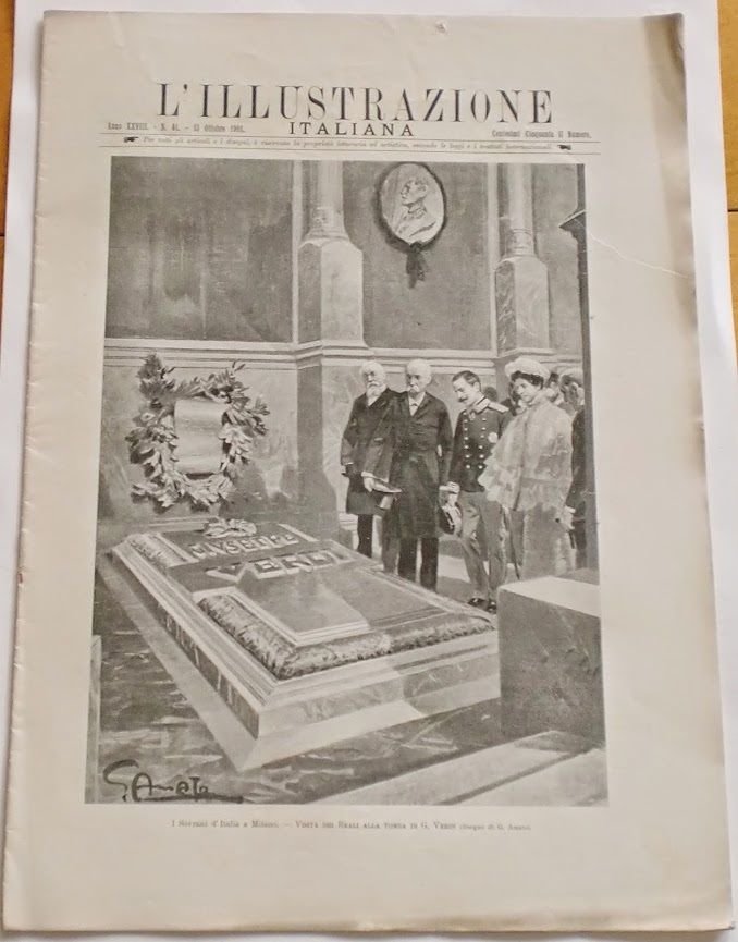 L'illustrazione Italiana - Visita Reali tomba G.Verdi - N° 41 …