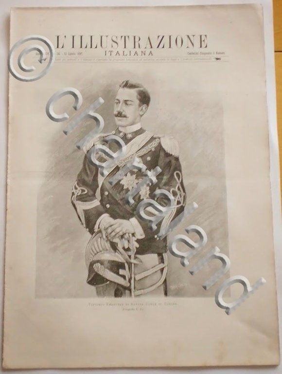 L'illustrazione Italiana - Vittorio Emanuele di Savoja - N° 34 …