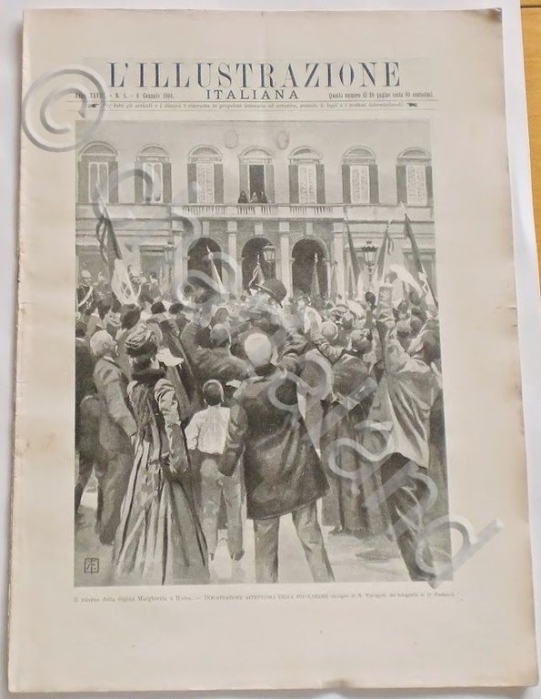 L'illustrazione Italiana Ritorno Regina Margherita a Roma - N° 1 …