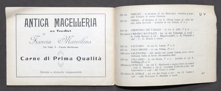 L'indicatore della città di Casale per l'anno 1950 - indice …