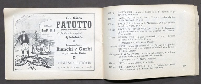 L'indicatore della città di Casale per l'anno 1950 - indice …