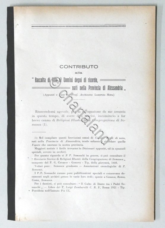 L. Mina - Raccolta di Vite di Uomini nati nella …