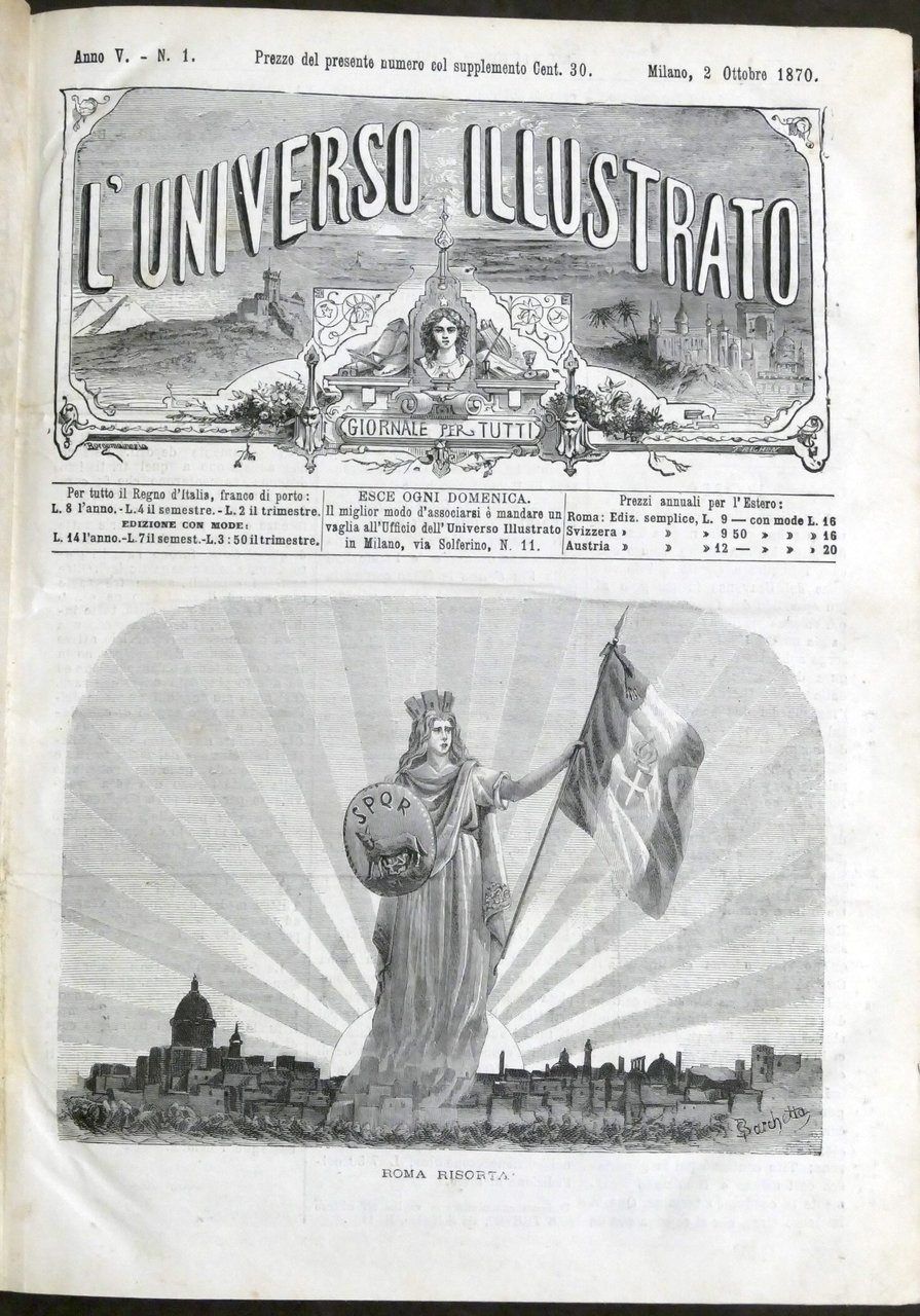 L'Universo Illustrato - Giornale per tutti - Annata 1870 / … | Immagine principale
