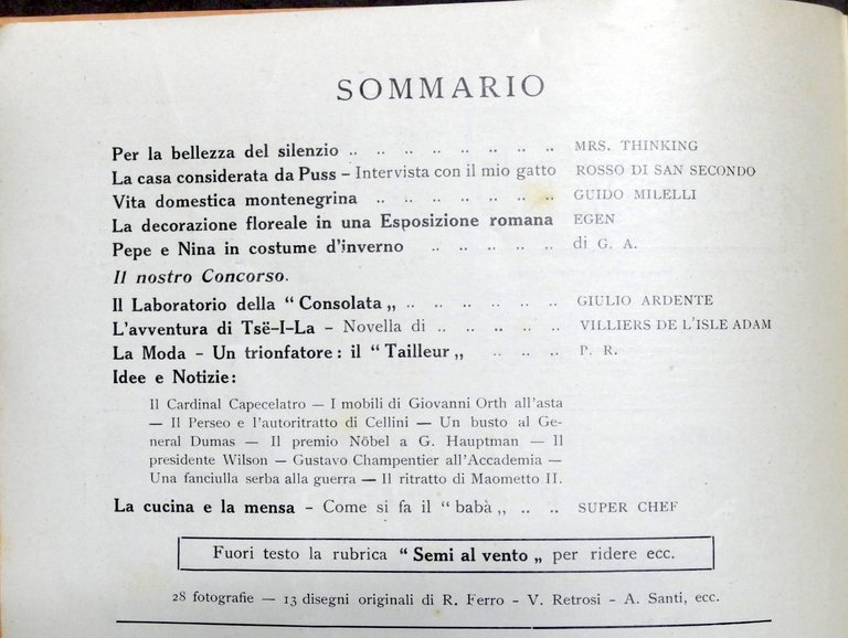 La Casa - Rivista quindicinale illustrata - Anno V - …